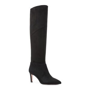 BCBGENERATION Womens Black Stretch Pointed Toe Stiletto Dress Boots 6.5